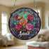 Roses Personalised Stained Glass Effect Suncatcher